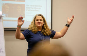 Photo of Dr. Karen Murphy teaching 