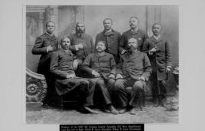 A studio portrait shows African American members of the General Assembly from 1887 to 1888