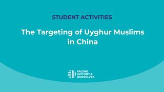 Image of the activities slide for the "The Targeting of Uyghur Muslims  in China" slide deck."